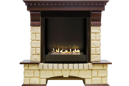 Биокамин в портале Firezo Pierre Luxe Темный дуб Шампань Биокамин в портале Firezo Pierre Luxe Темный дуб Шампань